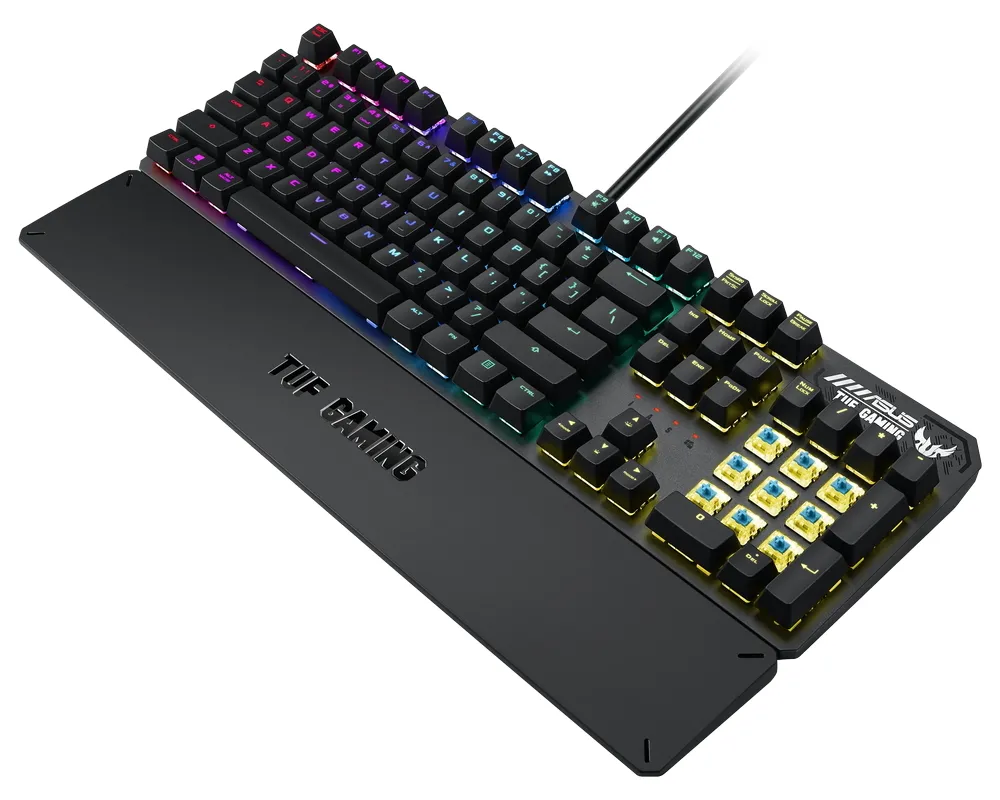 Клавиатура ASUS TUF Gaming K3, Проводное, Металлический Серый