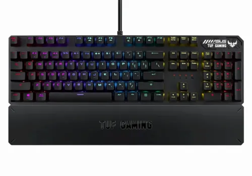 Tastatură ASUS TUF Gaming K3, Cu fir, Gri Metalic