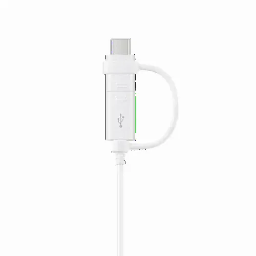 Cablu de încărcare Samsung EP-DG930DWEGRU, USB Type-A/Micro USB, USB Type-C, 1,5m, Alb
