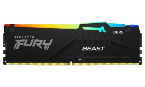 Оперативная память Kingston FURY Beast RGB, DDR5 SDRAM, 5200 МГц, 16Гб, KF552C40BBA-16