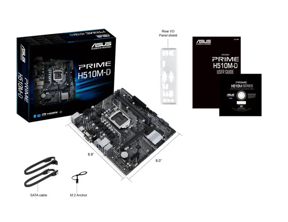 Placă de bază ASUS PRIME H510M-D, LGA1200, Intel H510, Micro-ATX