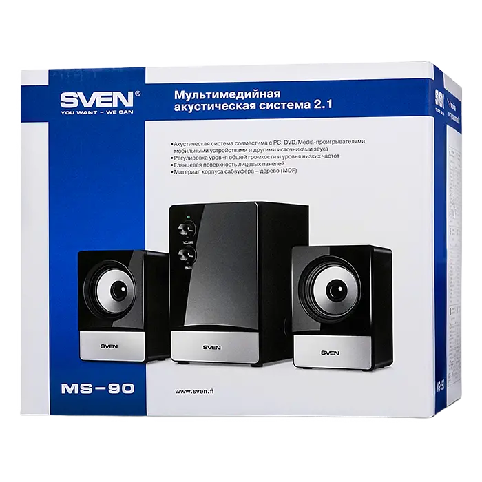 Boxe pentru calculator 2.1 SVEN MS-90, Argintiu