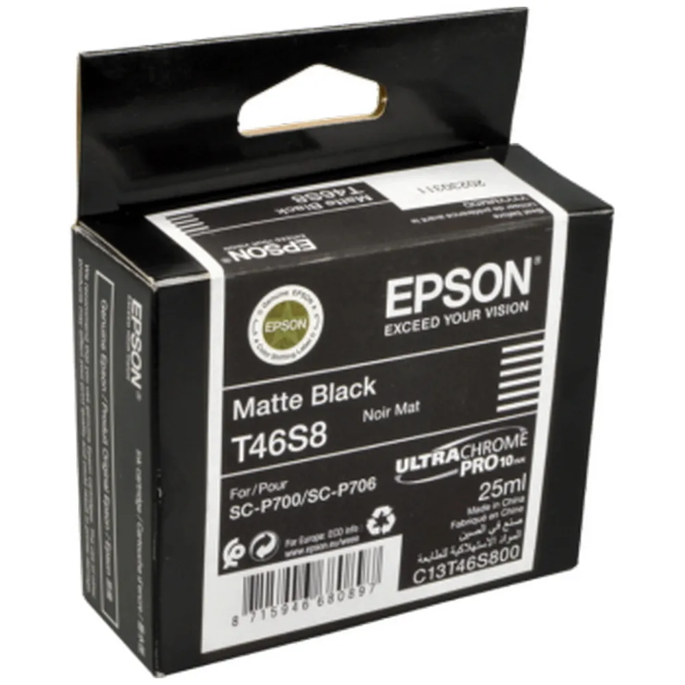 Cartuș de cerneală Epson T46S UltraChrome Pro 10, 25ml, Negru mat