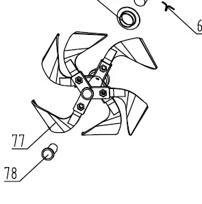 Cutit dreapta pentru freza HB 750 S