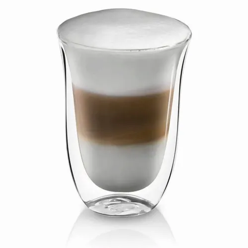 Pahare Cappuccino De'Longhi 220ml 2pcs, Transparent