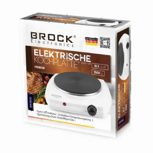 Электическая настольная плита BROCK EP1500WH, Белый