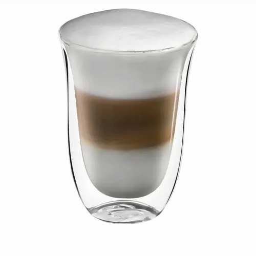 Pahare Cappuccino De'Longhi 220ml 2pcs, Transparent