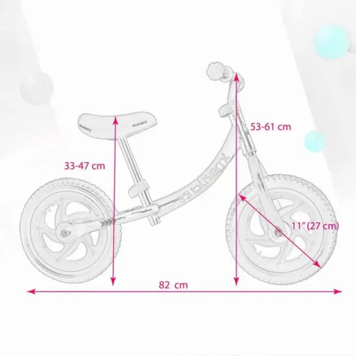 Bicicleta fara pedale| pentru copii JUMI (negru)