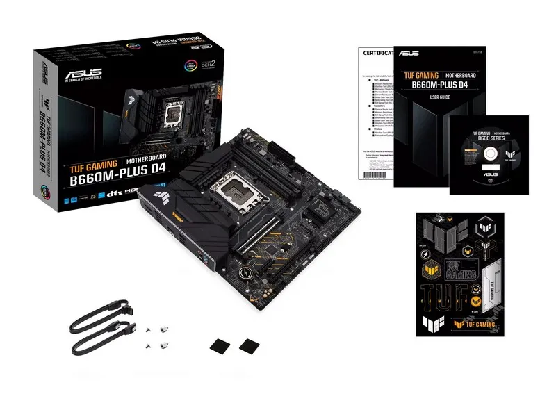 Placă de bază ASUS TUF GAMING B660M-PLUS D4, LGA1700, Intel B660, Micro-ATX