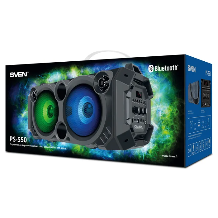 Портативная колонка SVEN PS-550, Чёрный