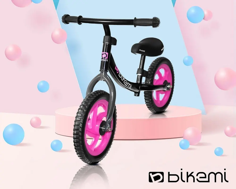 Детский велосипед JUMI (розовый/черный)