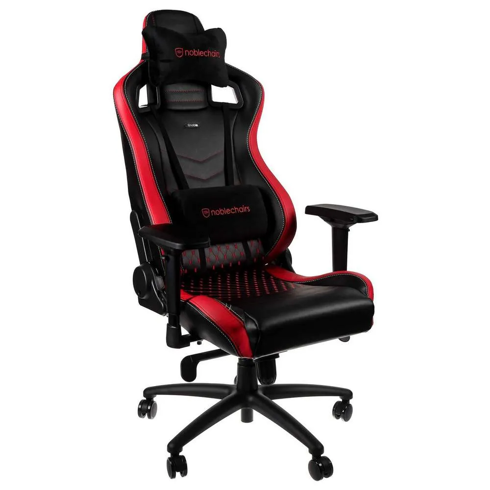 Scaun Gaming Noblechairs Epic, PU Piele, Negru/Rosu