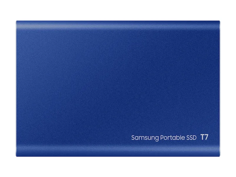 Внешний портативный жесткий диск Samsung Portable SSD T7, 2 ТБ, Синий (MU-PC2T0H/WW)