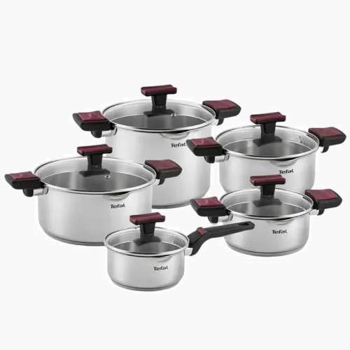 Set de vase Tefal G723SA74, 6,1L, Argintiu