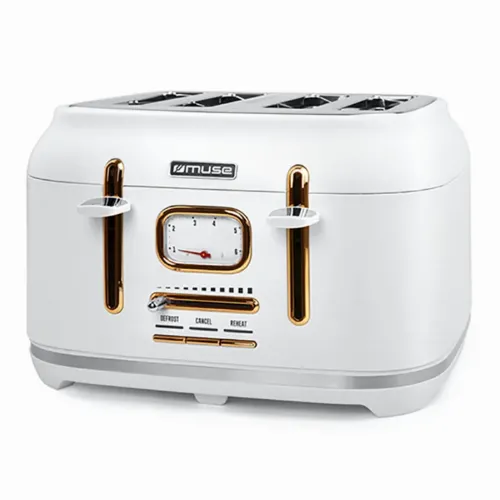 Тостер MUSE MS-131 W, Черный | Золотистый