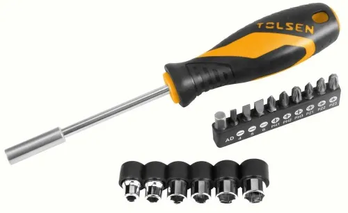 Set Surubelnita cu Clichet TOLSEN 17 Piese