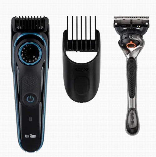 Trimmer pentru bărbați Braun BT3340, Negru | Albastru