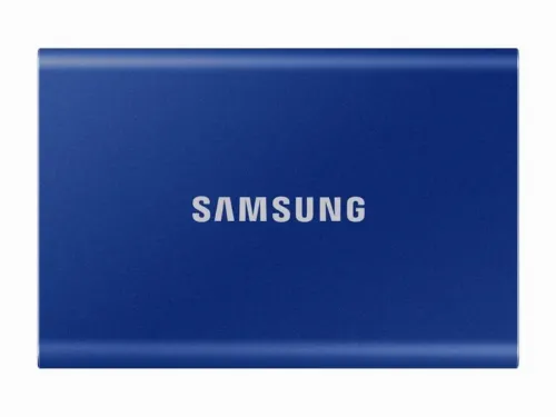 HDD portabil extern Samsung Portable SSD T7, 2 TB, Albastru (MU-PC2T0H/WW)