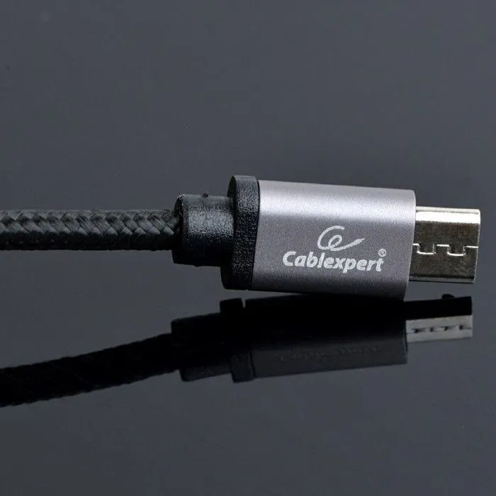 Кабель для зарядки и синхронизации Cablexpert CCB-mUSB2B-AMCM-6, USB Type-A/USB Type-C, 1,8м, Чёрный