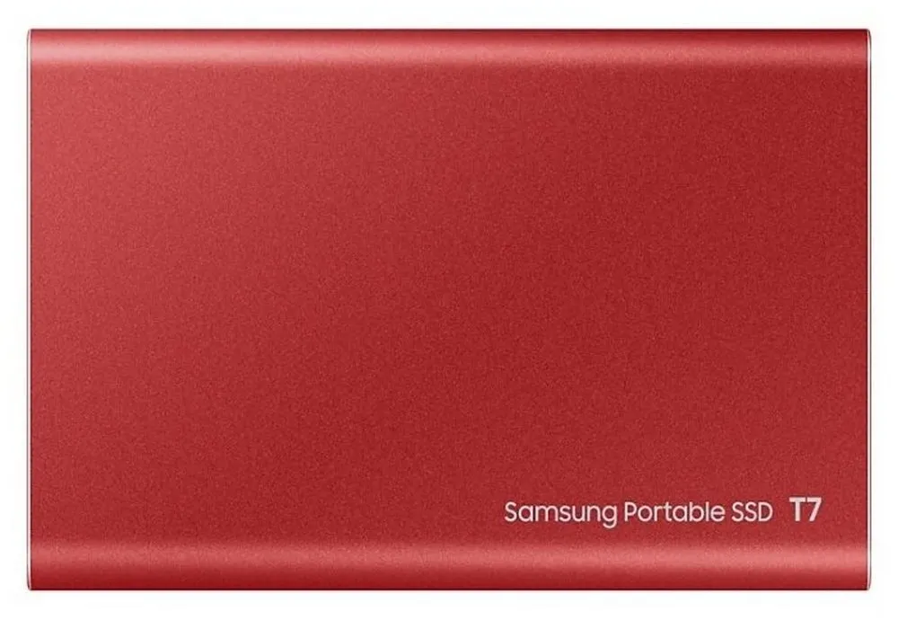 Внешний портативный SSD-накопитель Samsung Portable SSD T7, 500 GB, Красный (MU-PC500R/WW)