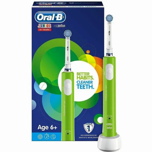 Periuța de dinți electrică sonică BRAUN D16 Junior pro Sensitive UT, Alb / Verde