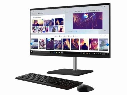 Computer All-in-One Lenovo V50a 24IMB, 23,8", Intel Core i7-10700T, 16GB/512GB, Windows 10 Pro 64-bit, Negru
