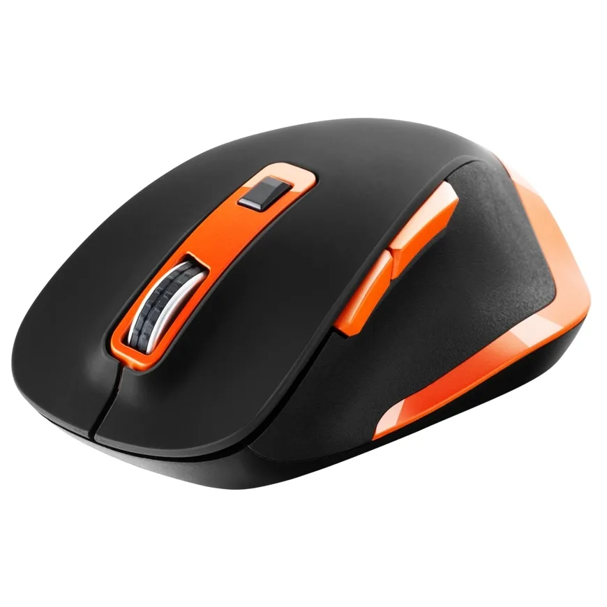 Mouse Wireless Canyon MW-14, Negru/Portocaliu