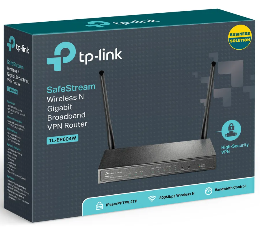 Router fără fir TP-LINK TL-ER604W, Negru