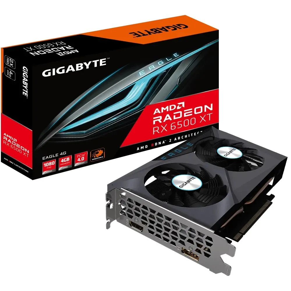 Видеокарта Gigabyte GV-R65XTEAGLE-4GD,  4ГБ GDDR6 64бит