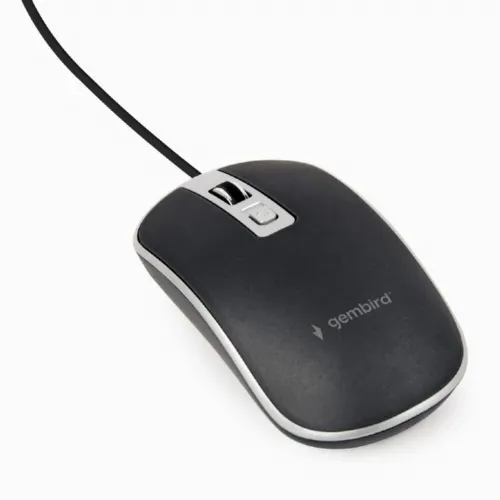 Mouse Gembird MUS-4B-06-BS, Negru/Argintiu