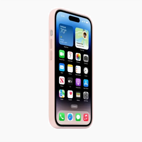 Original iPhone 14 Pro Silicone Case with MagSafe - Chalk Pink, Model A2912