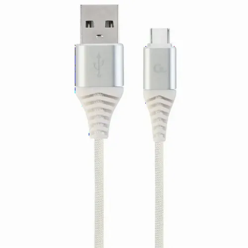 Cablu de încărcare Cablexpert CC-USB2B-AMCM-1M-BW2, USB Type-C/USB Type-A, 1m, Alb