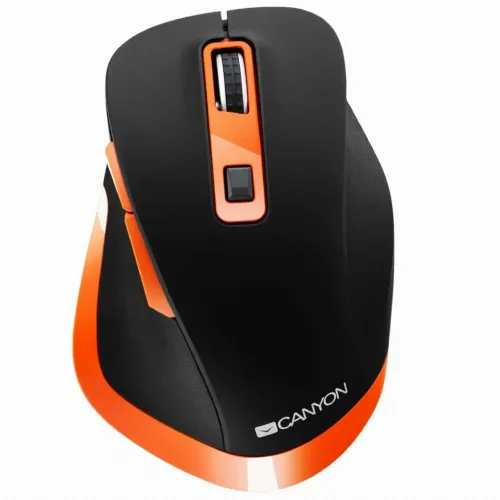Mouse Wireless Canyon MW-14, Negru/Portocaliu