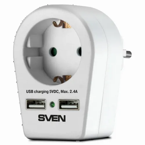 Prelungitor electric SVEN SF-S1U, 1 Prize, Alb