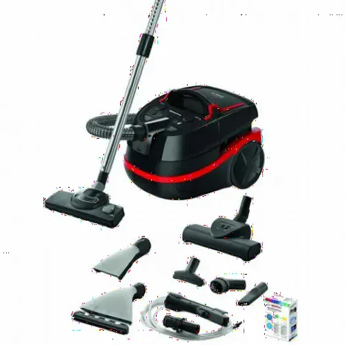Aspirator Bosch BWD421POW, Negru | Roșu