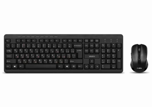 Set Tastatură + Mouse SVEN KB-C3400W, Fără fir, Negru