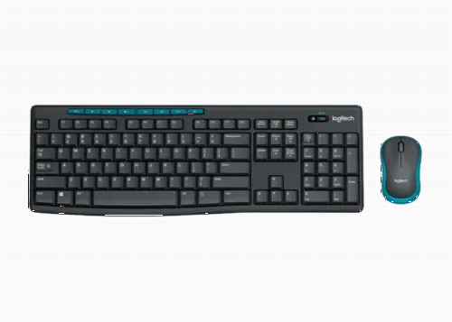Клавиатура и мышь Logitech MK275, Беспроводное, Черный/Синий