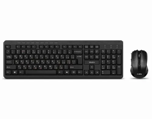 Set Tastatură + Mouse SVEN KB-C3400W, Fără fir, Negru