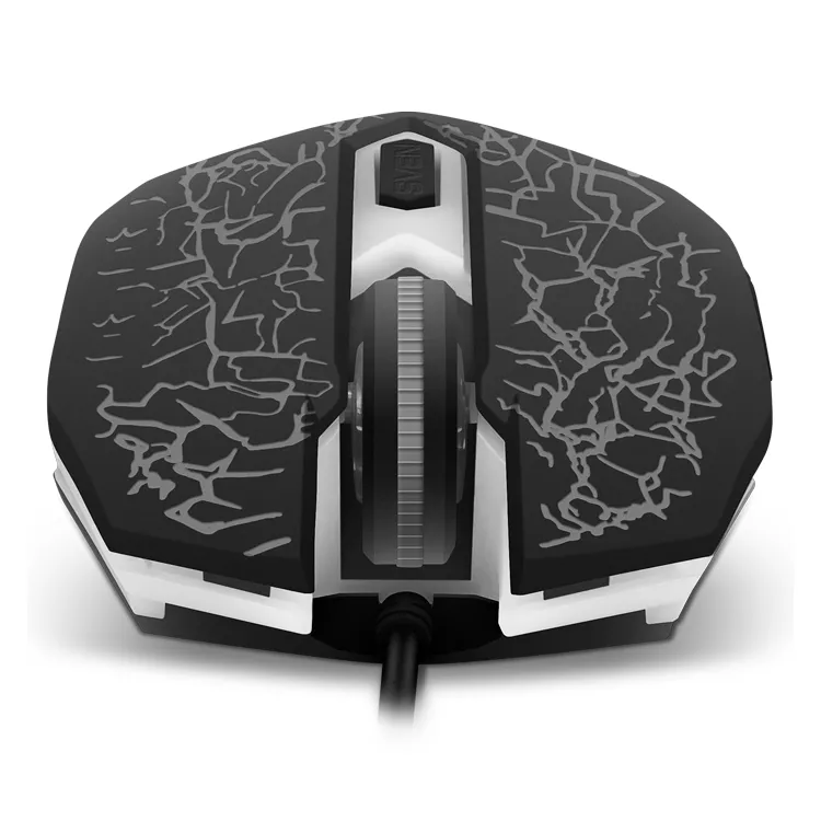 Gaming Mouse SVEN GX-950, Optical 600-1600 dpi, 6 buttons, 4 color backlight, Soft Touch ,Black, USB