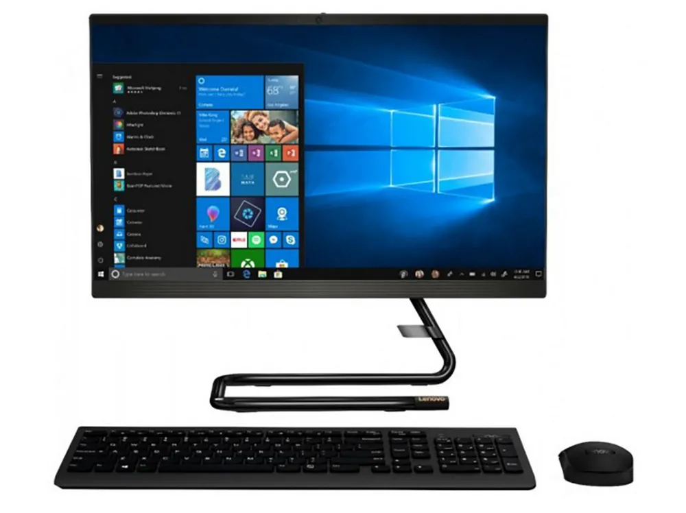 Computer All-in-One Lenovo IdeaCentre AIO 3 22IIL5, 21,5", Intel Core i3-10100T, 8GB/256GB, Fără SO, Negru