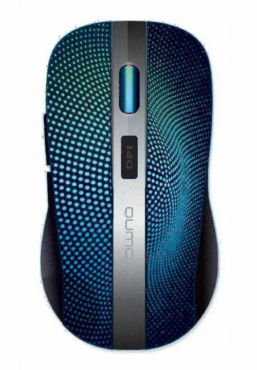 Mouse Wireless QUMO Comfort, Negru/Albastru