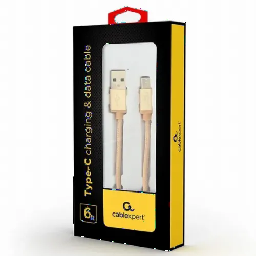 Cable  Type-C /USB2.0, AM/CM, 1.8 m, Cablexpert GOLD, CCP-USB2-AMCM-6-G