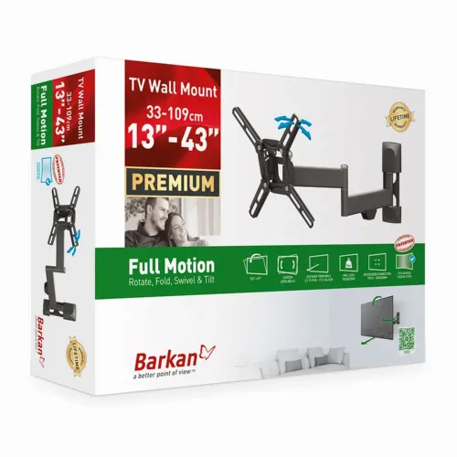 Настенное крепление для телевизора BARKAN 2400, Чёрный