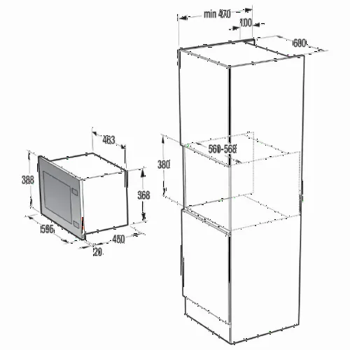 Built-in Microwave Gorenje BM 251 S7XG