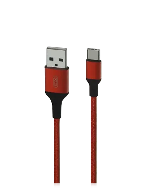 Cablu încărcare și sincronizare XO NB143, USB Type-A/USB Type-C, 2m, Roșu