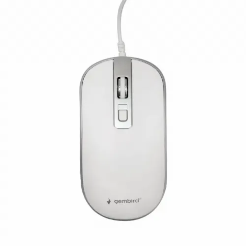 Mouse Gembird MUS-4B-06-WS, Alb/Argintiu