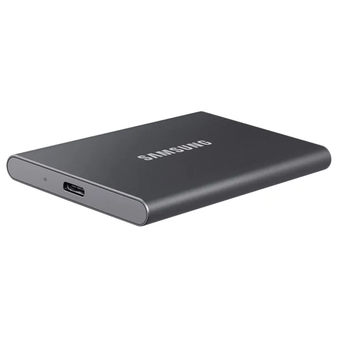 Внешний портативный SSD-накопитель Samsung Portable SSD T7,  1 TB, Grey (MU-PC1T0T/WW)