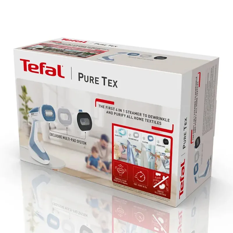 Aparat de călcat vertical cu aburi Tefal DT9531E0, Albastru deschis | Alb