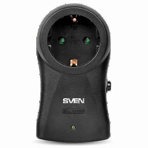 Prelungitor electric SVEN SF-S1, 1 Prize, Negru