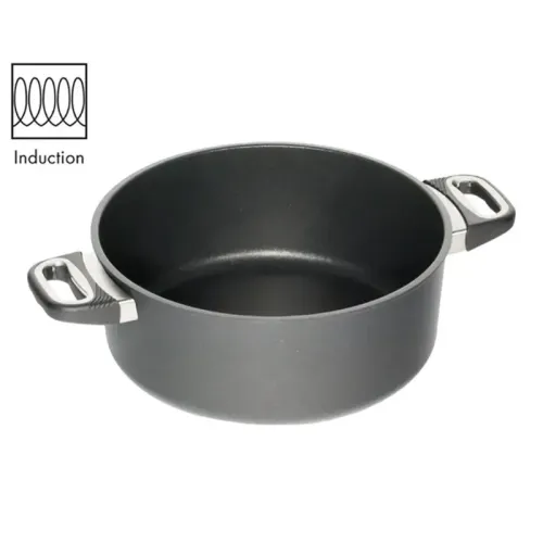 Cratiță AMT Gastroguss I-1228-E, 5,5L, 28cm, Grey